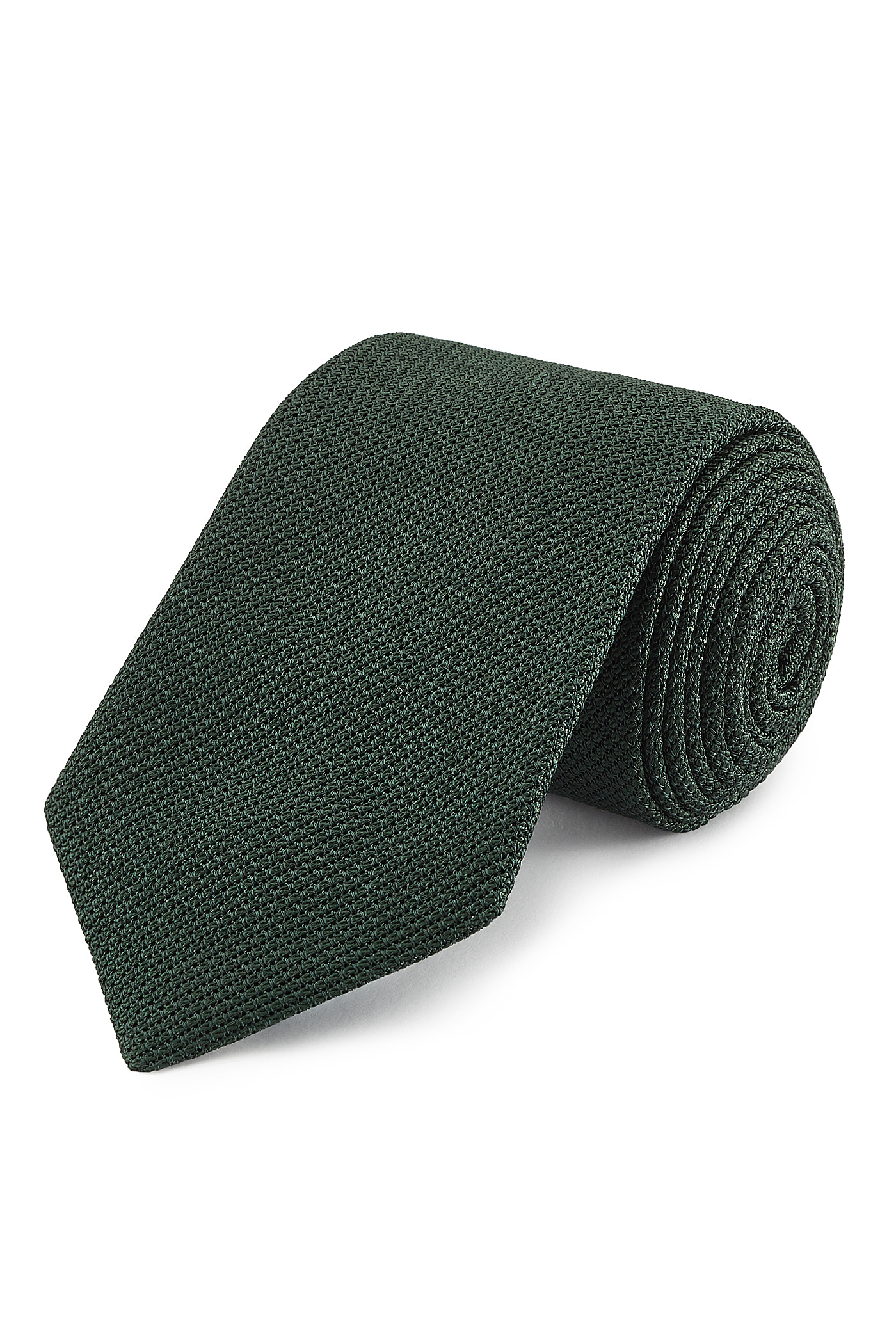 Green Grenadine Small Weave Tie | New & Lingwood