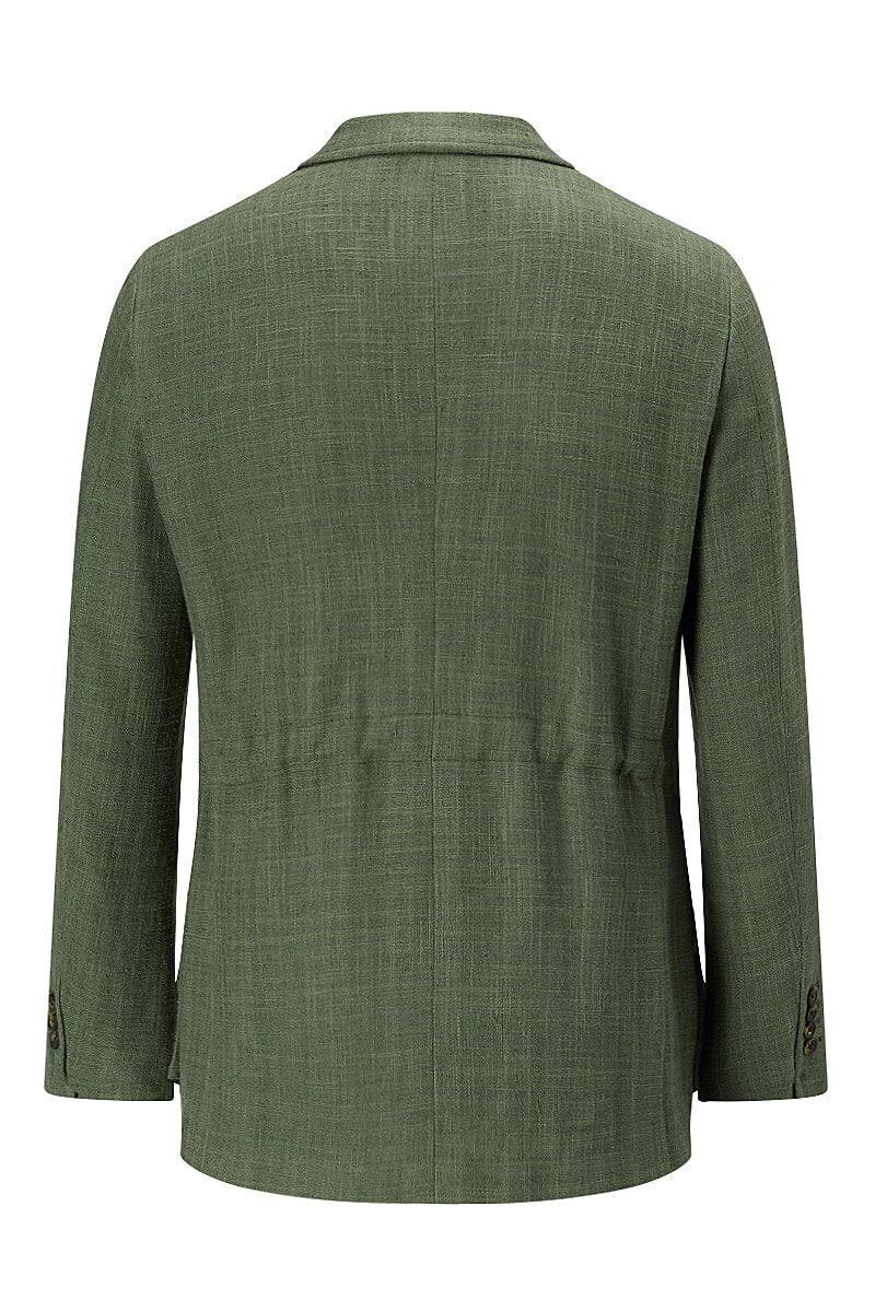 Green Linen Safari Jacket | New & Lingwood