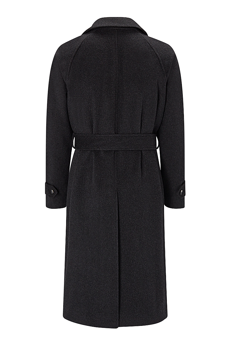 Grey Cashmere Wrap Coat | New & Lingwood