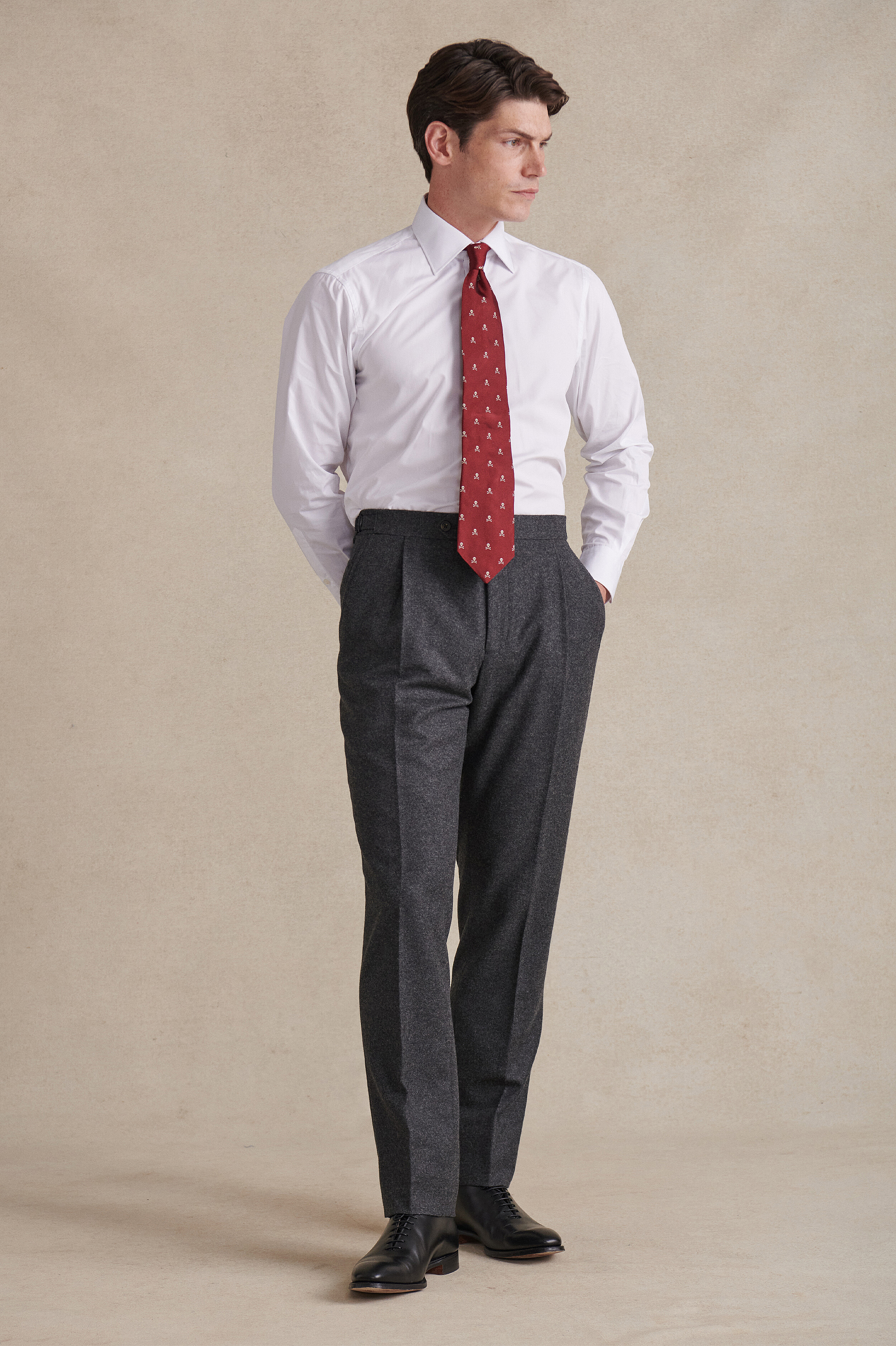 High rise pleated trousers on sale mens