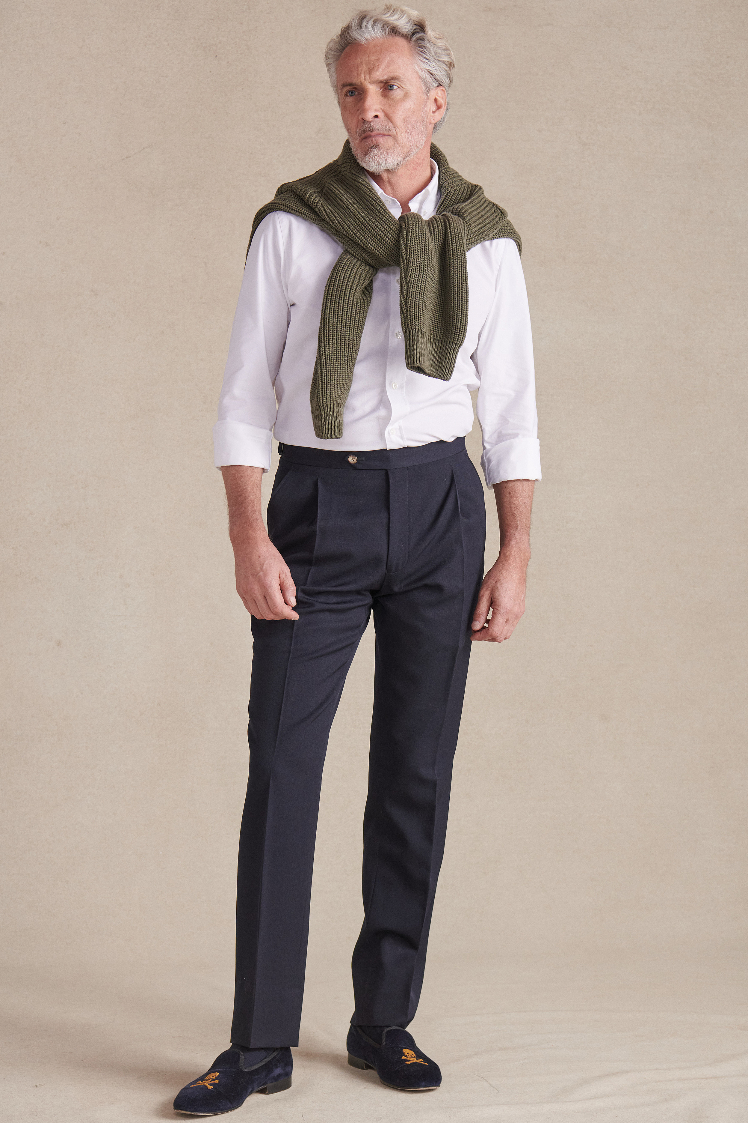 W/Gabardine Suspenders Tuck Pants - サロペット・オーバーオール ...