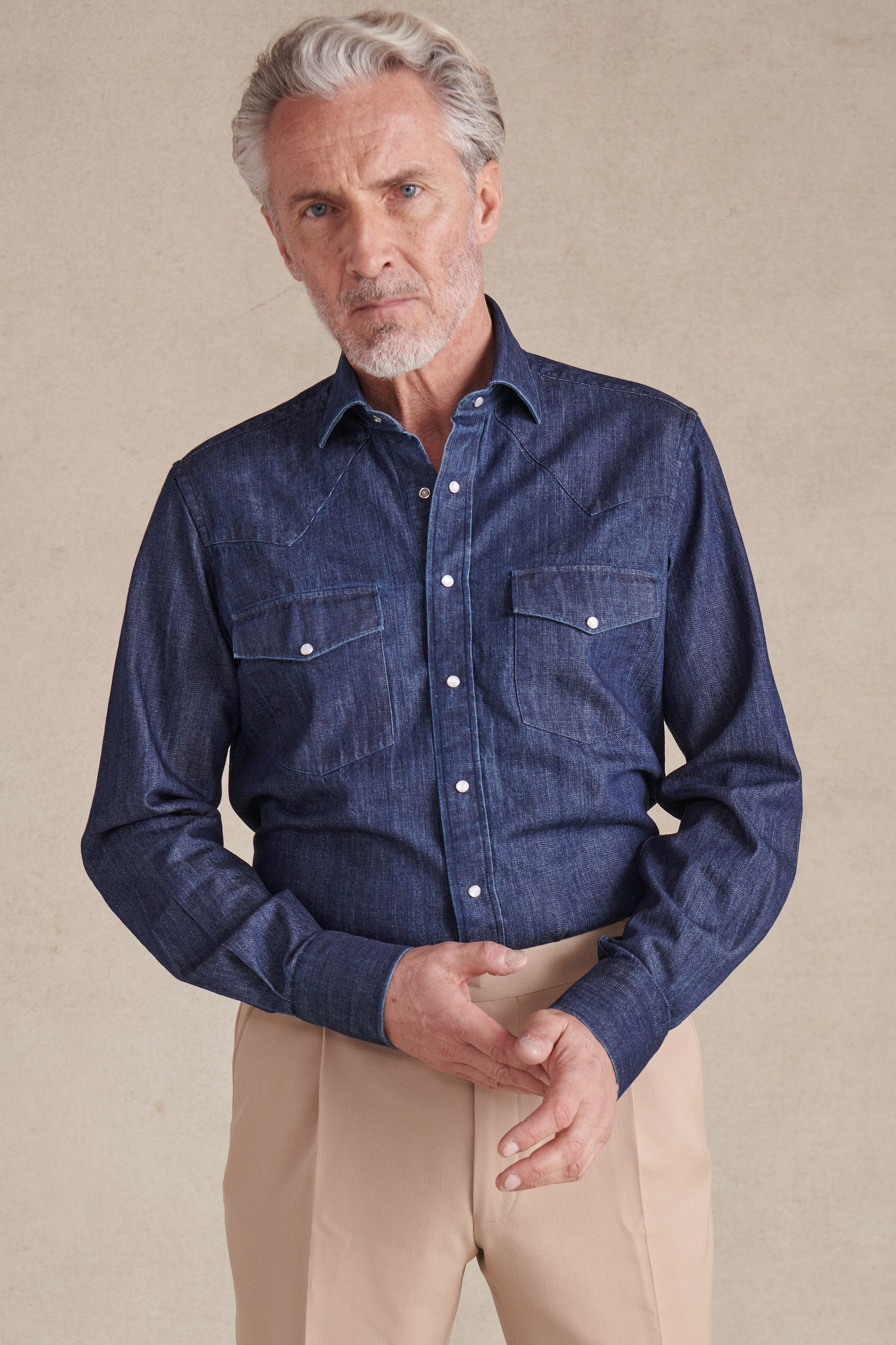 Denim Western Shirt | New & Lingwood