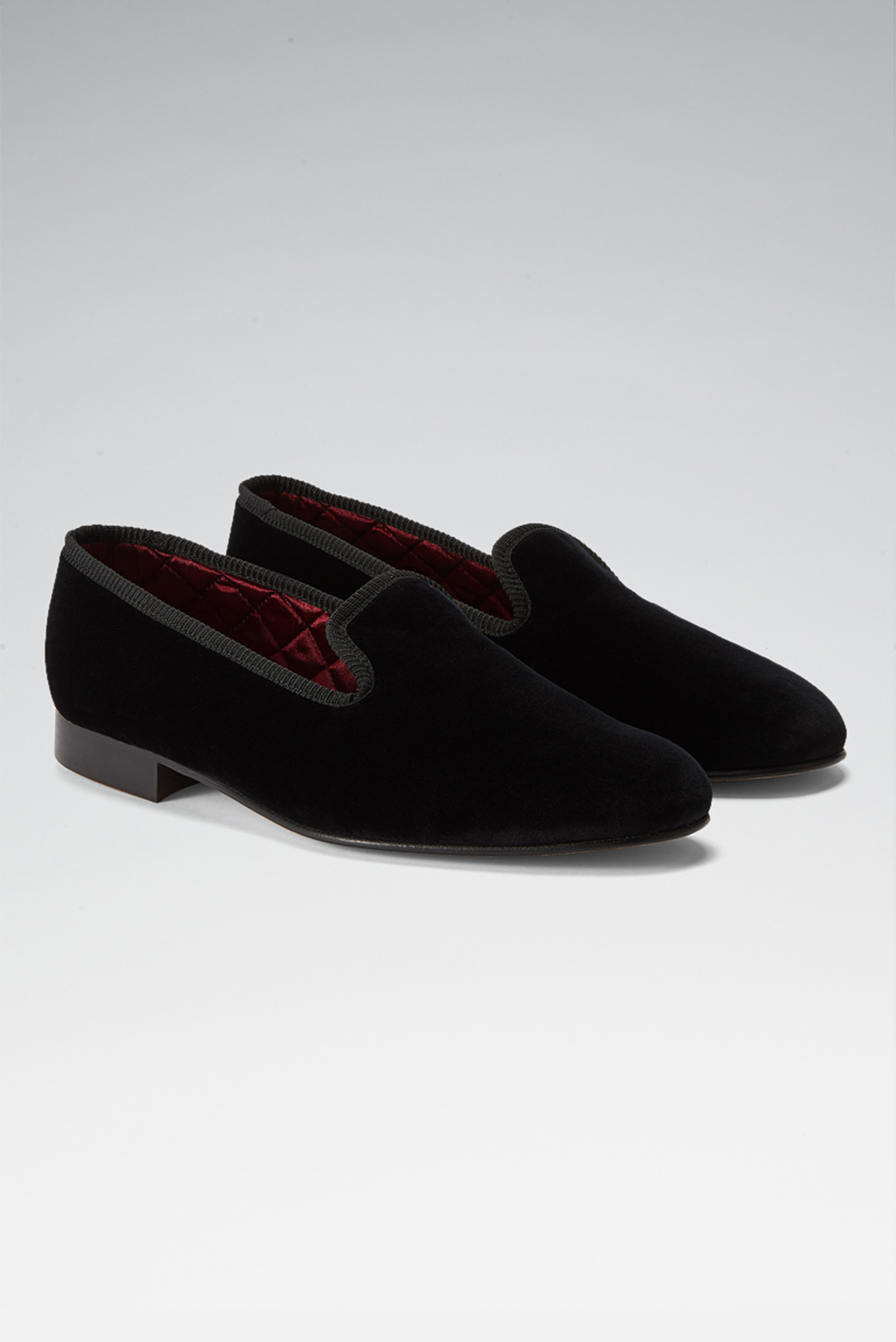 Black Velvet Dress Slippers | New & Lingwood