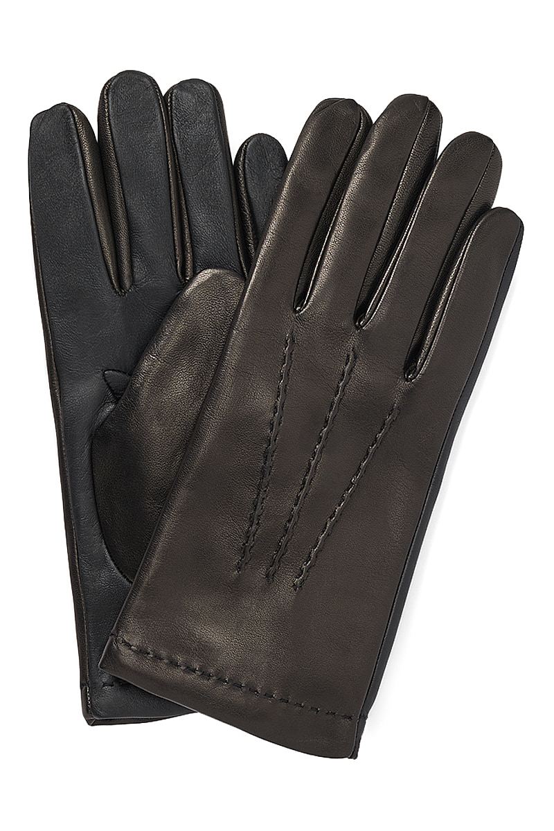 Black Nappa Cashmere Lined Gloves | New & Lingwood