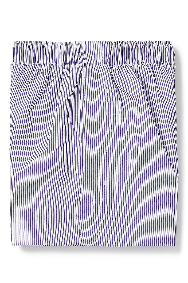 Purple Stripe Cotton Boxer Shorts New And Lingwood 9211