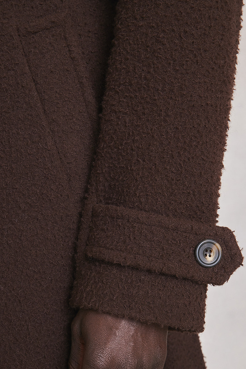 Brown Casentino Wool Coat | New & Lingwood