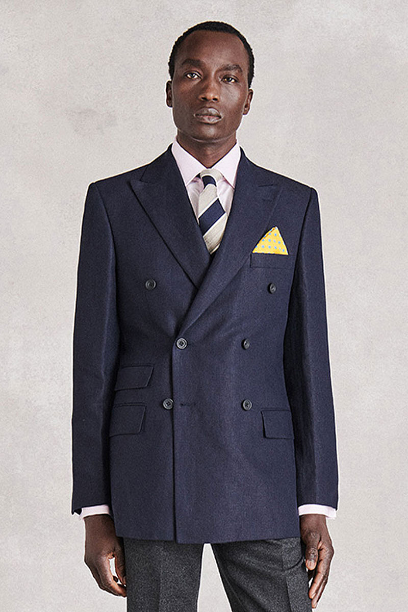 Double-Breasted Linen Jacket | New & Lingwood