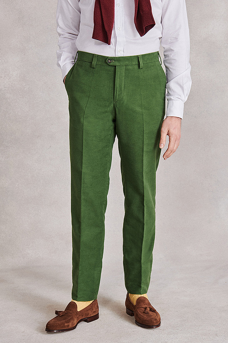 Lothbury Moleskin Trousers  Olive Green  Boden UK