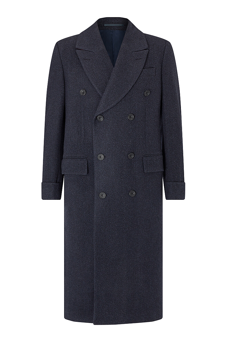 Double breasted hot sale coat navy