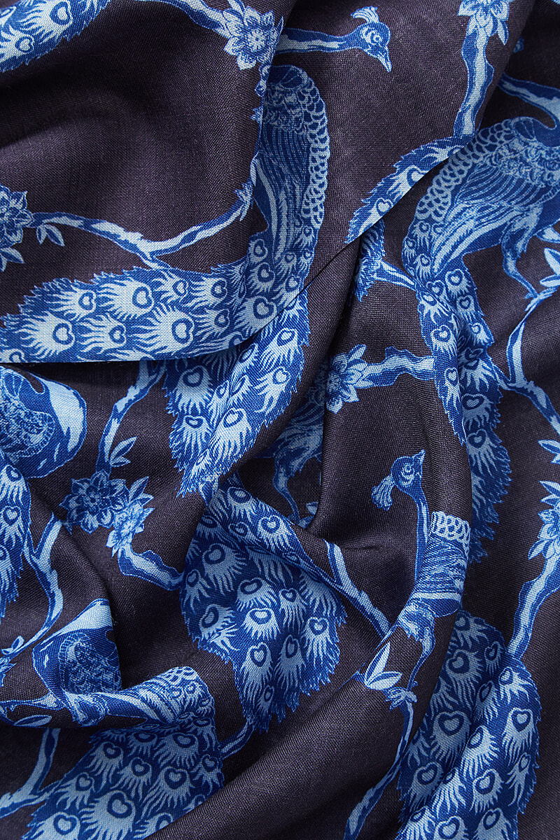 Dark blue silk on sale scarf