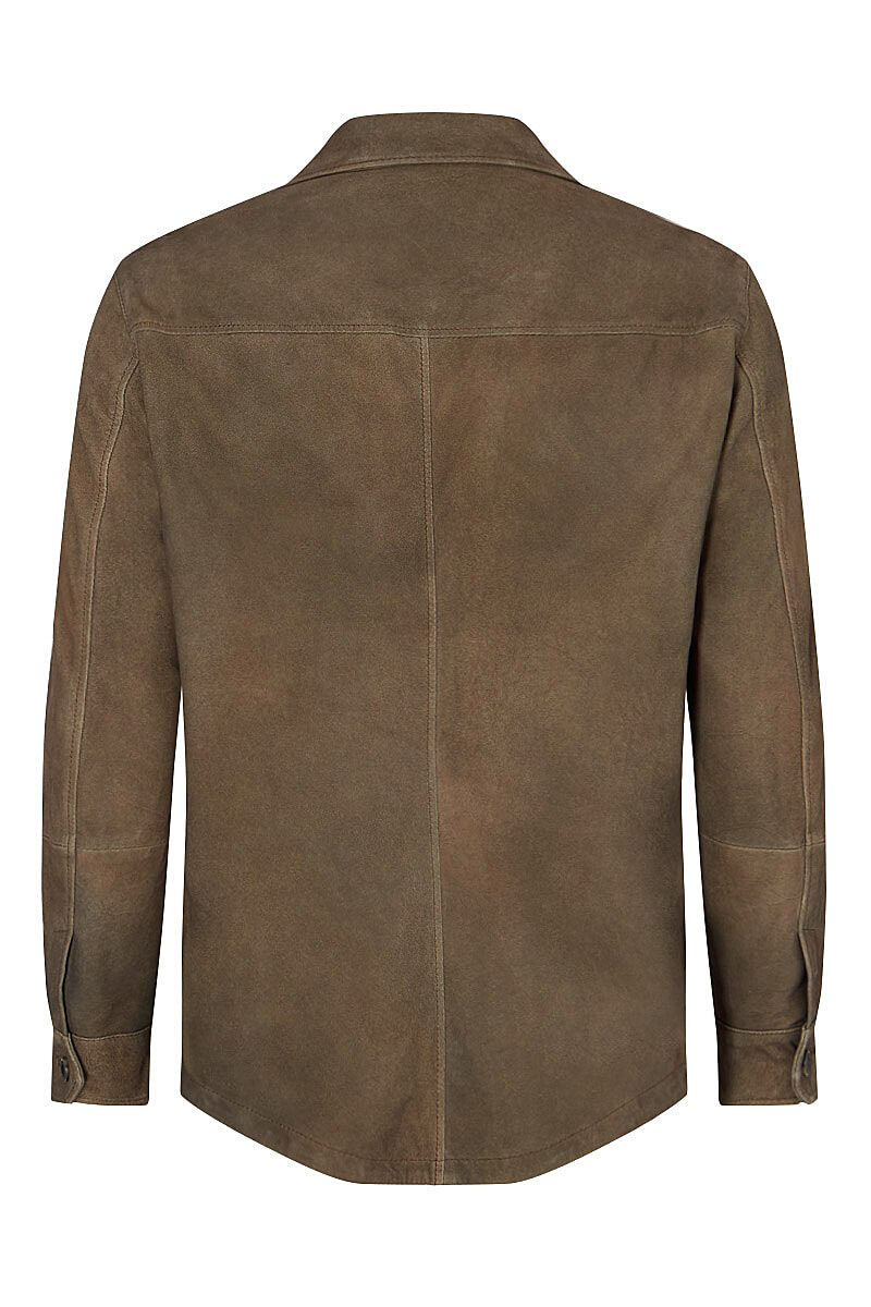 Suede shirt jacket on sale mens