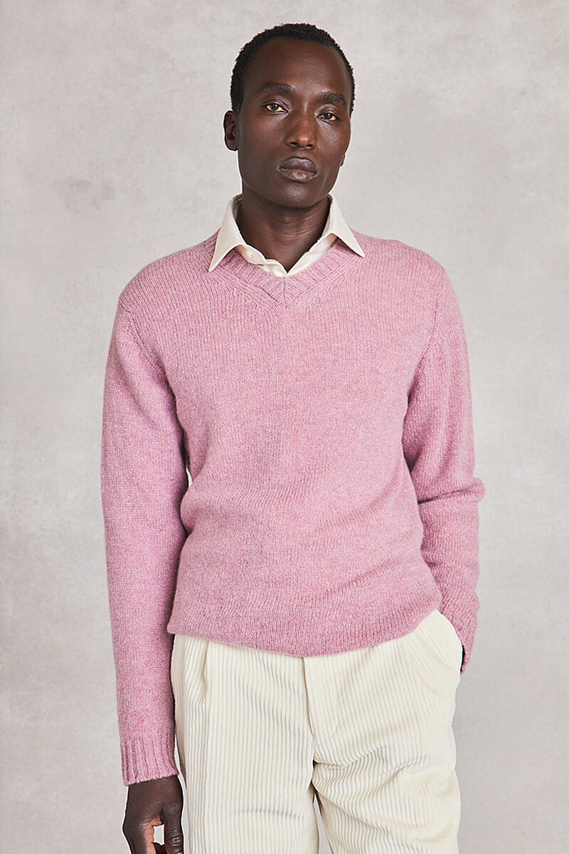 V neck clearance wool sweater mens