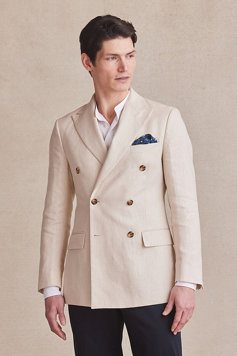 Mens unlined sale linen jacket