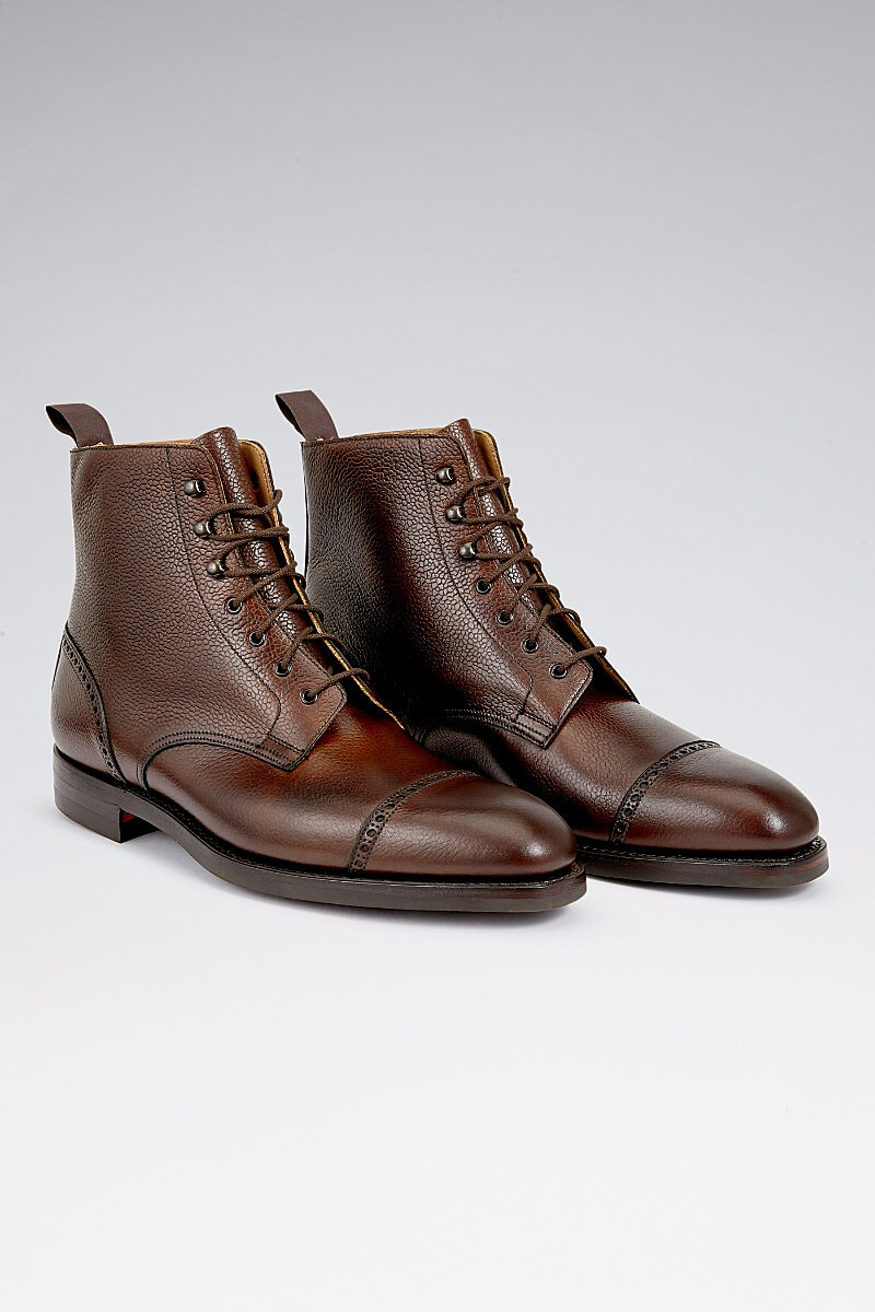 Brown toe cap boots hotsell