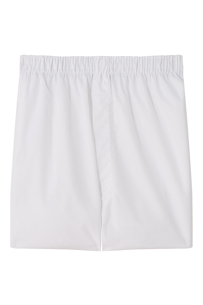 White Poplin Boxer Shorts | New & Lingwood