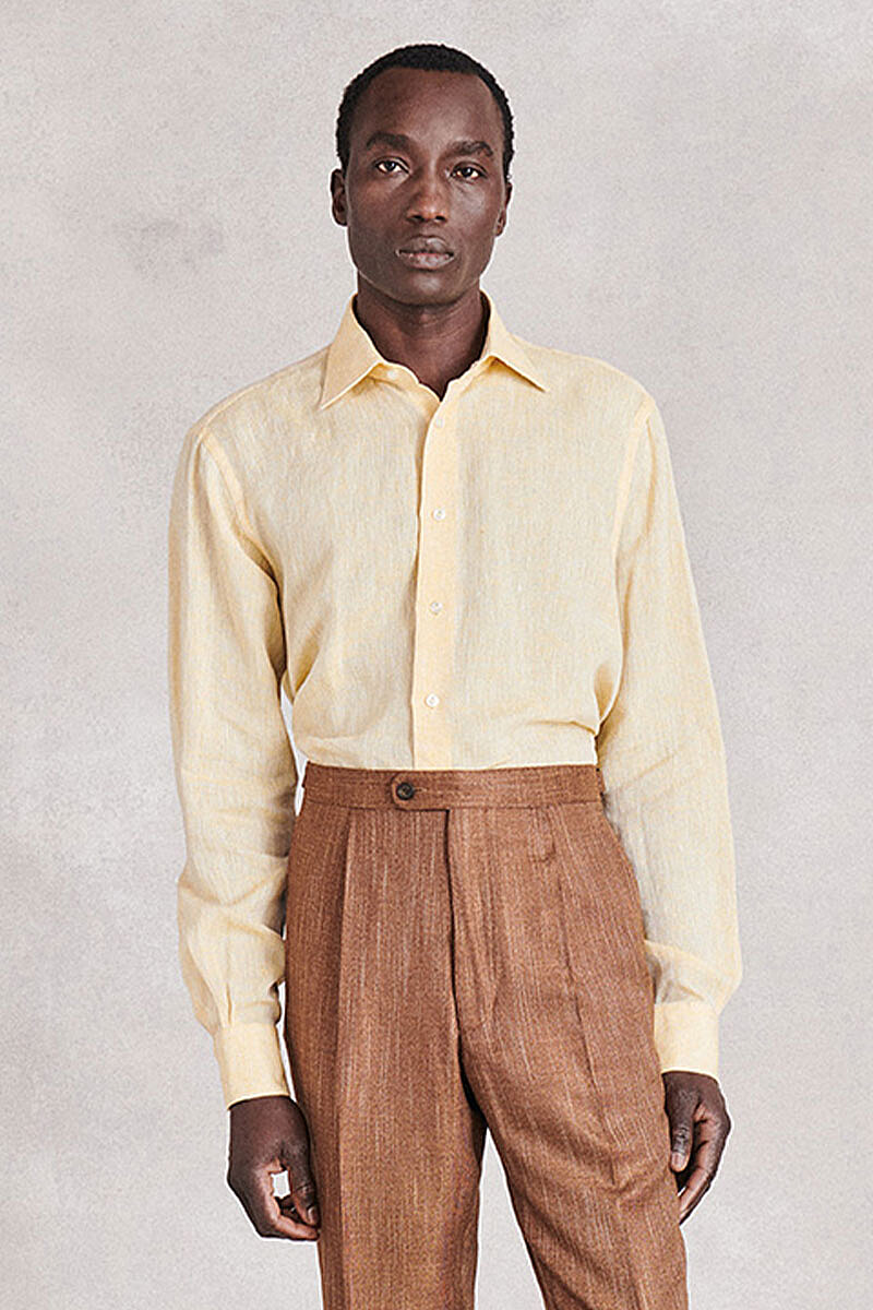 classic fit linen shirt